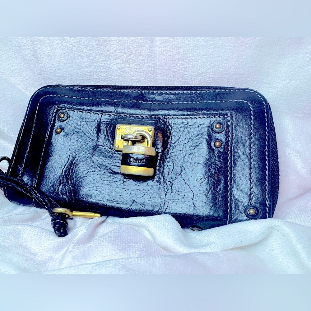 Chloé Paddington Zip Wallet in Black Leather Vintage Collector’s Piece - Picture 12 of 12